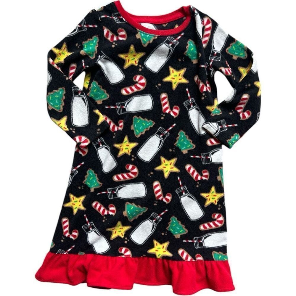 Toddler Girls Jammies for Families Christmas Holiday Fleece Sleep Gown - Sz 3T